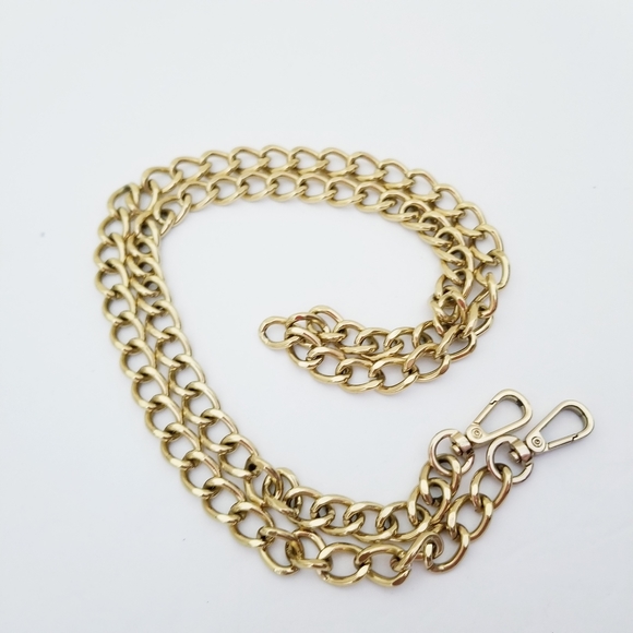 35" purse/wallet chain strap heavy,  shoulder length. - Picture 2 of 4